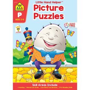 School Zone Picture Puzzles Workbook with Stickers -- School Zone
